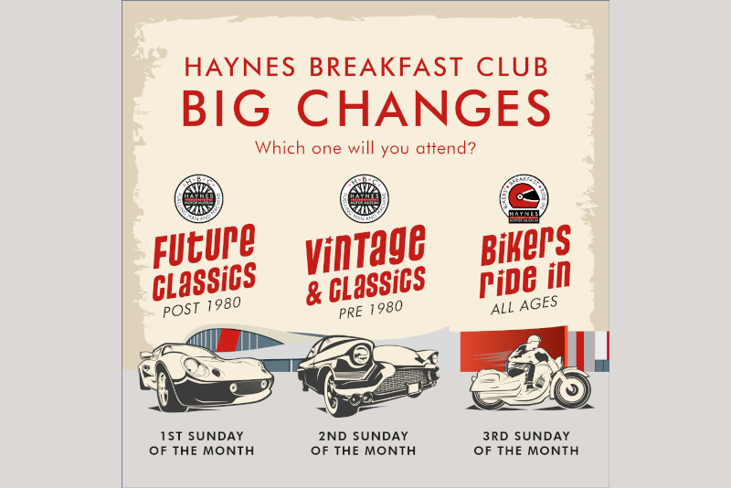 HAYNES BREAKFAST CLUB: BIG CHANGES FROM 1 MARCH 2020